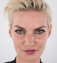 Tall blonde with a great ass stands totally naked after remo