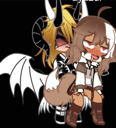 me ( demon form ) being topped by AyAzur