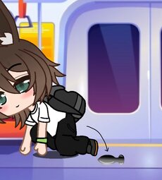 Nicolas accidentally drops something on the Train