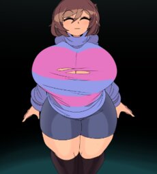 frisk confused ( art from captain kirb)