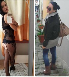 Bodystocking high heels ass selfie