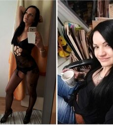 Bodystocking high heels ass selfie