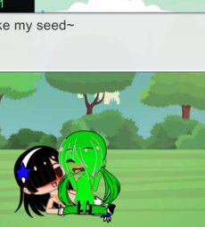 filling the slime girl up~