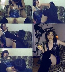 Slutty Brunette Blindfolded