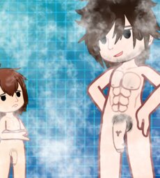 Michael and Anthony in the shower together