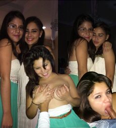 Madre con vestido elegante y la Hija usándolo para coger