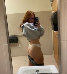 beautiful tits Redhead instagram model