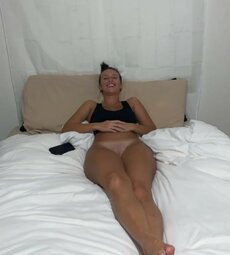 Sexy tan blonde college gf mirror selfies