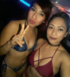 las amigas en la peda