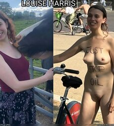 Singer and Activist Louise Harris nude in public