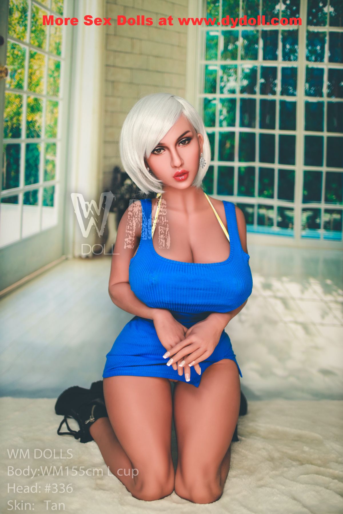 Blonde realistic sex doll with big boobs