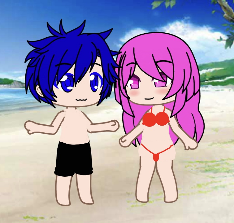 Me and my friend went to the beach