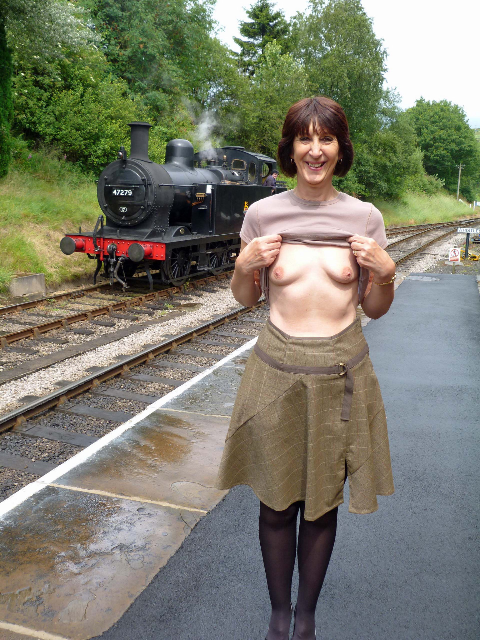 Sexy Brunette MILF Loves Stockings and More