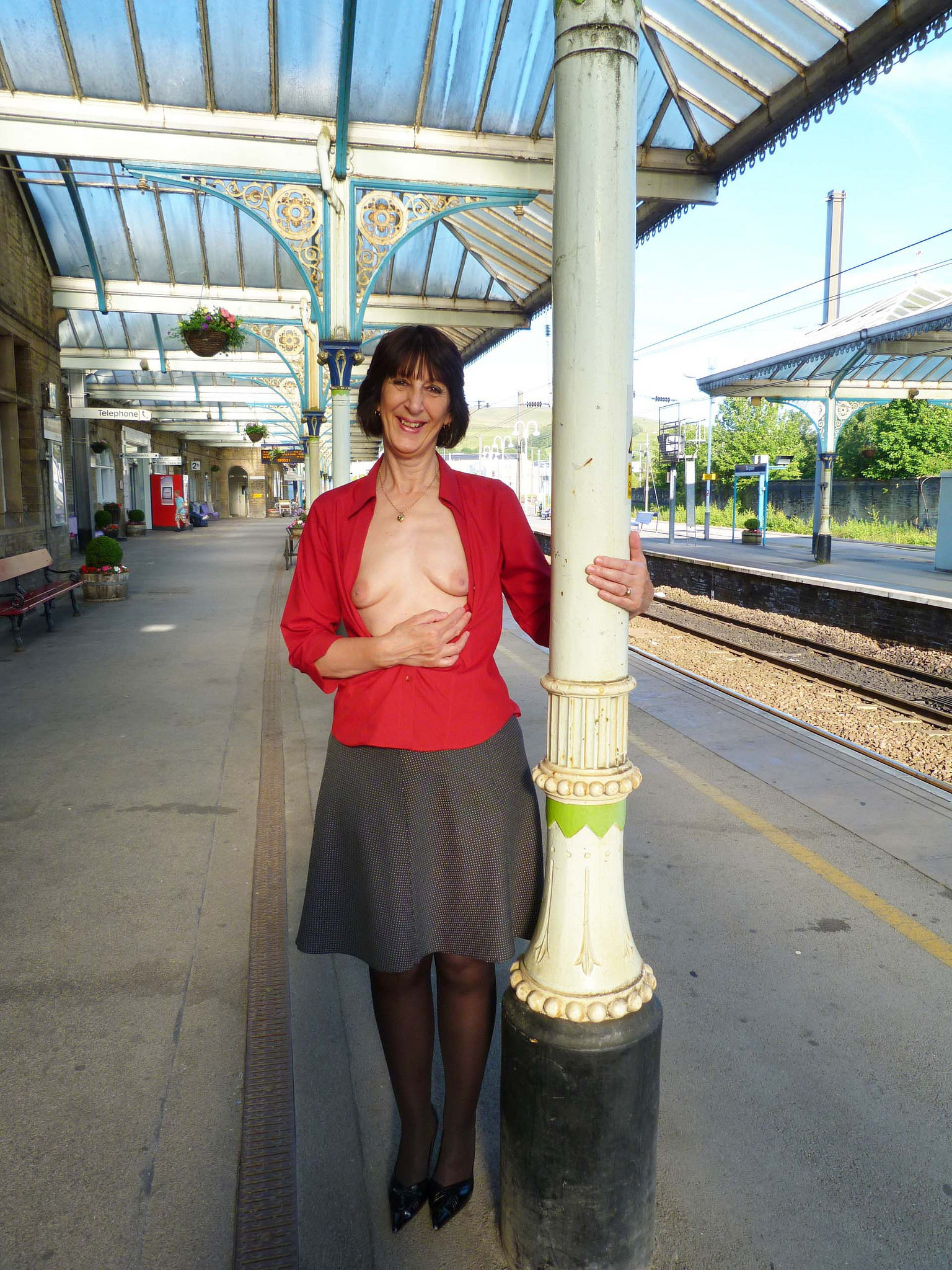 Sexy Brunette MILF Loves Stockings and More