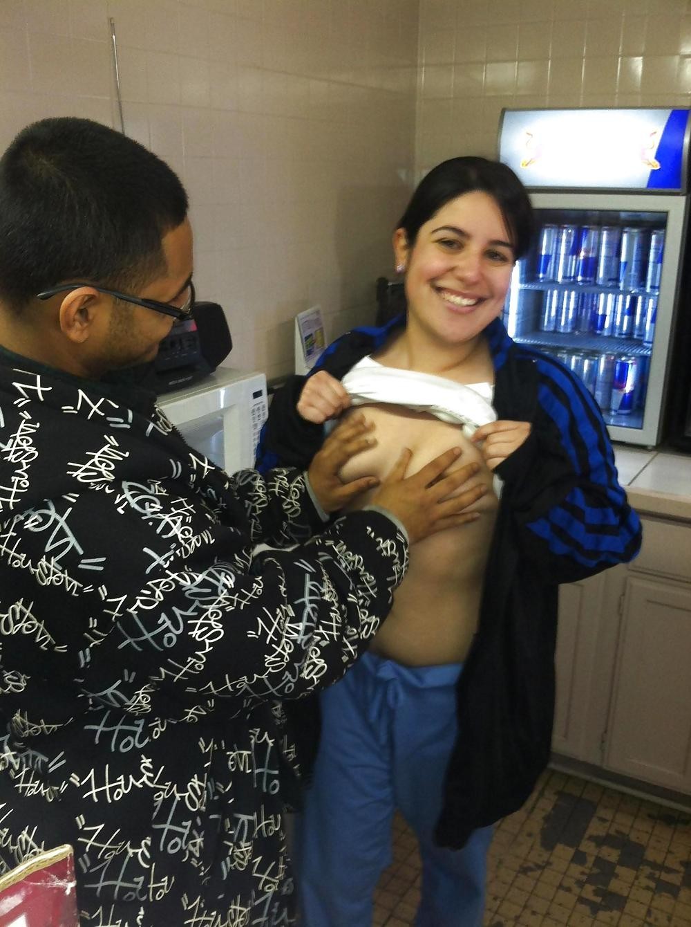 Latina Exhibitionist Naked in Public Flashing