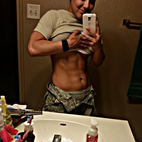 Gabby Military Selfie NN Tease