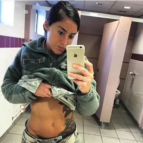 Military Girl Alysia Selfies