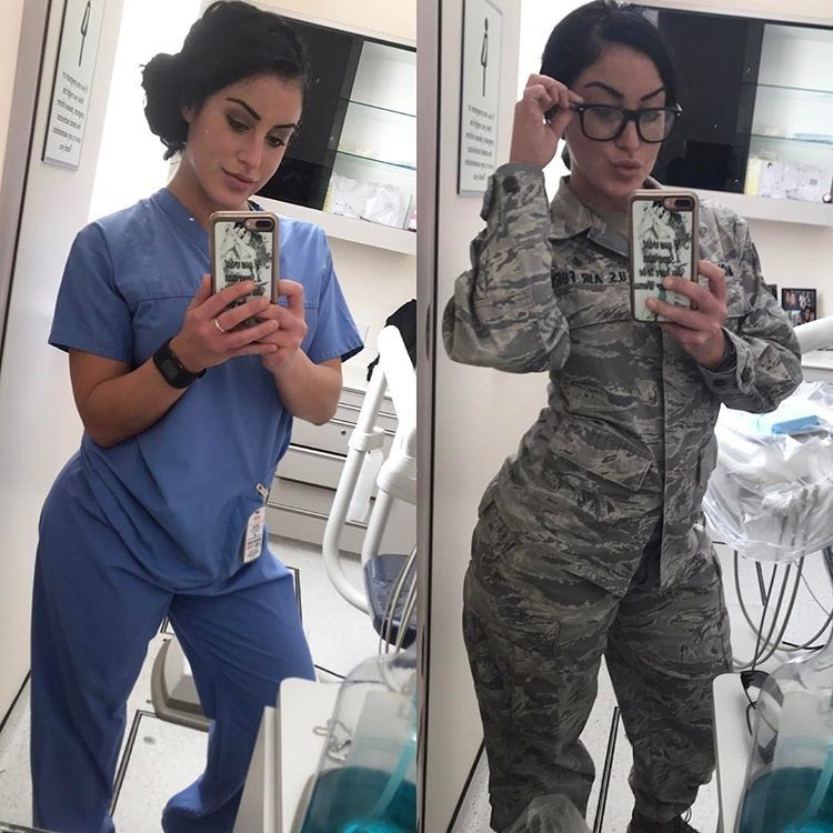 Military Girl Alysia Selfies