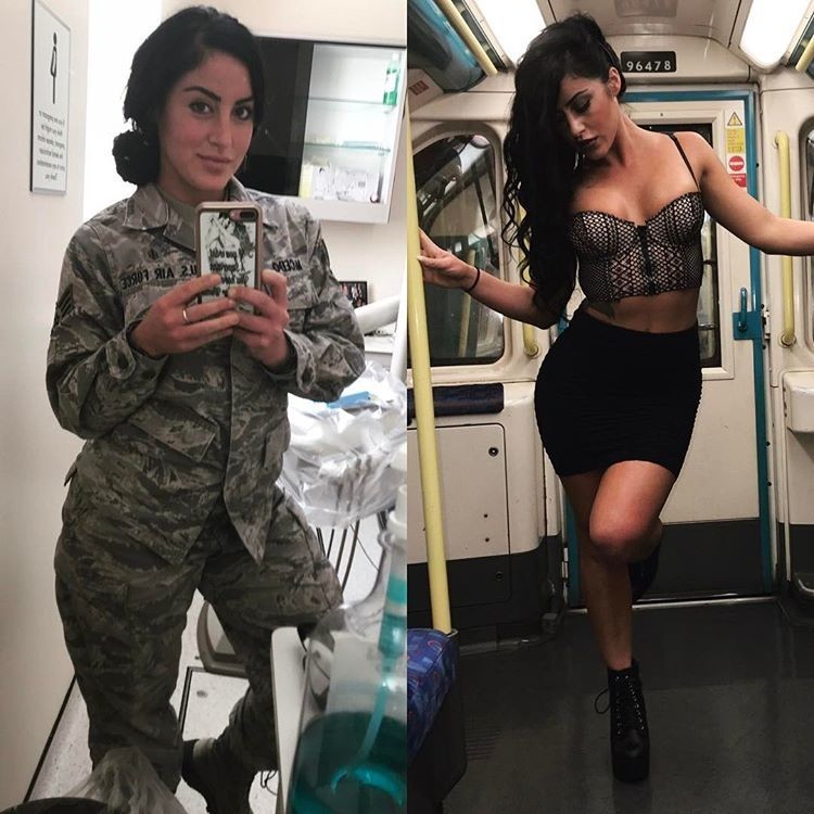 Military Girl Alysia Selfies
