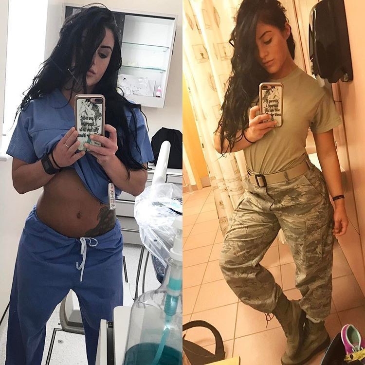 Military Girl Alysia Selfies