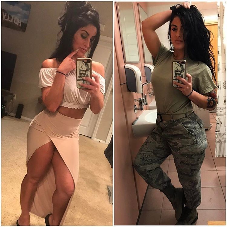Military Girl Alysia Selfies