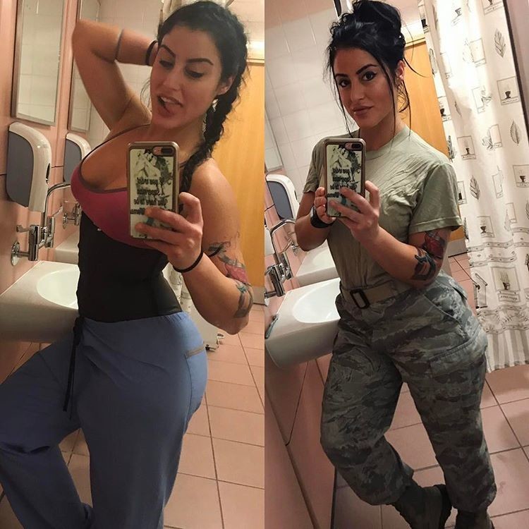 Military Girl Alysia Selfies