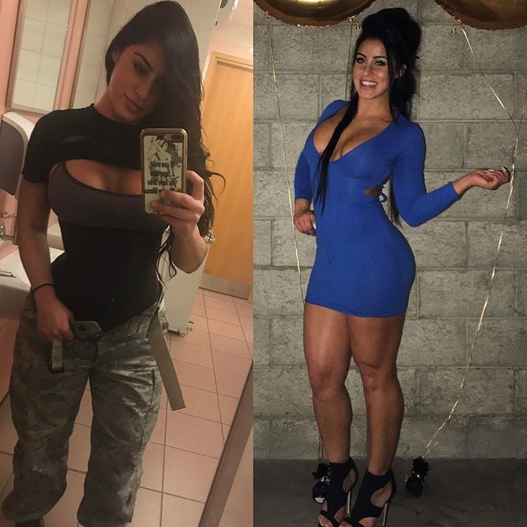 Military Girl Alysia Selfies