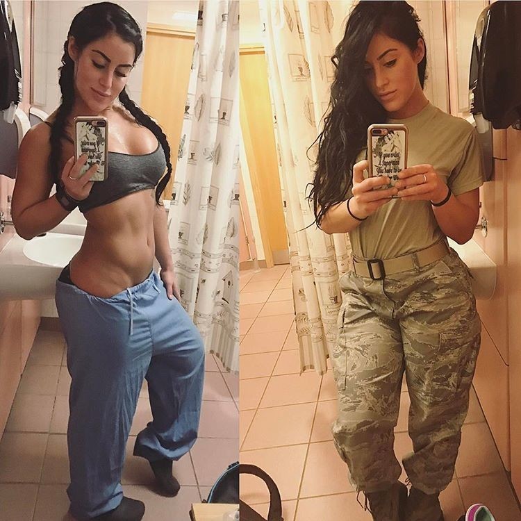 Military Girl Alysia Selfies