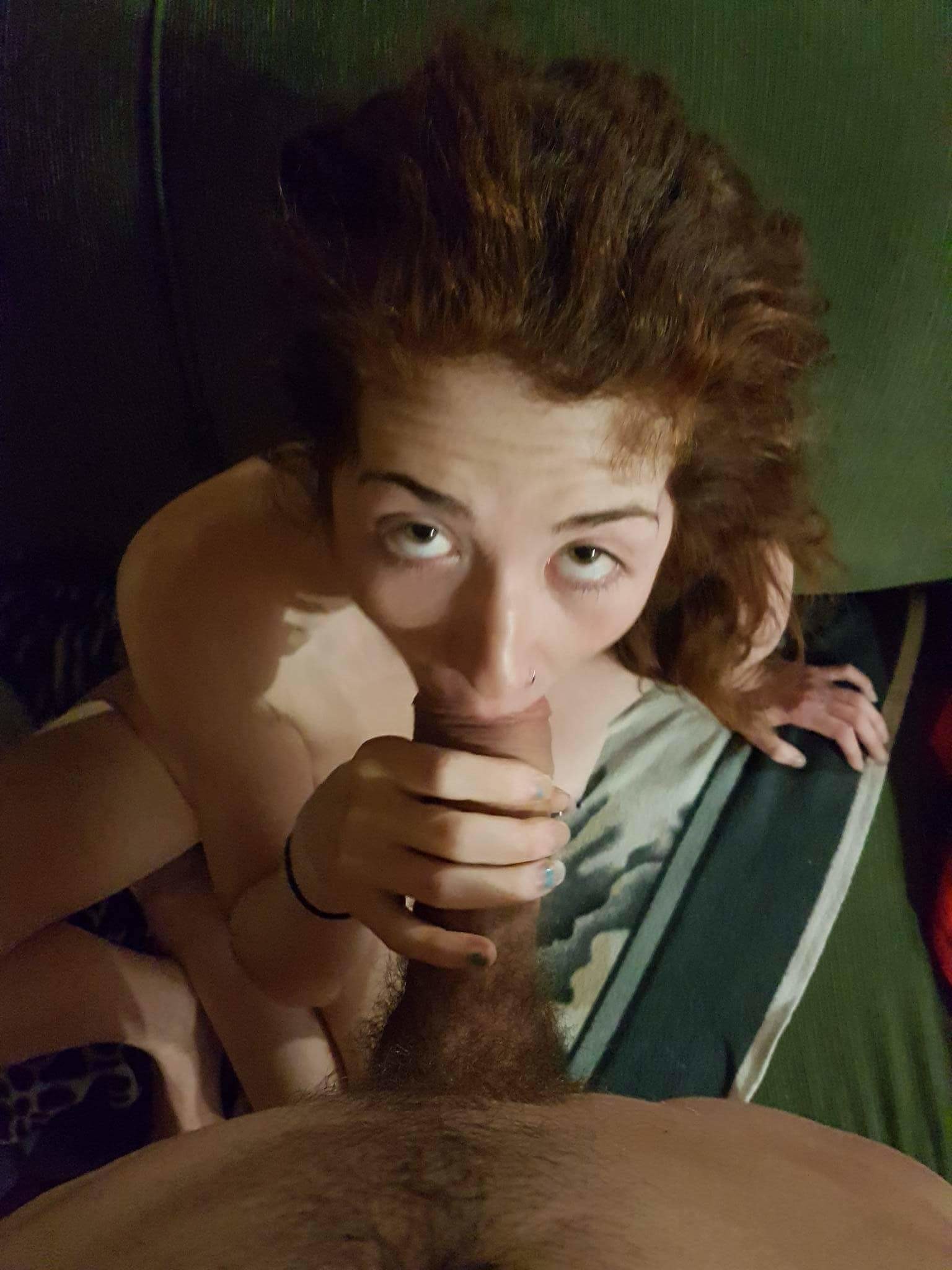 Redhead Girl friend sucks and fucks and does anal