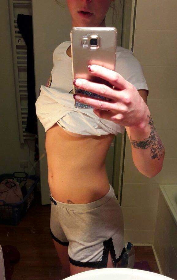 Hot Blonde Sexy Selfies Bra Panties