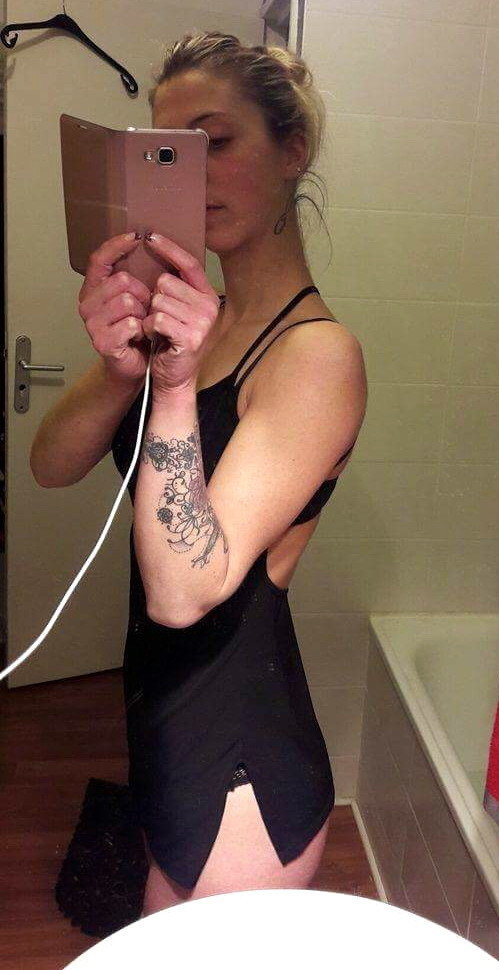 Hot Blonde Sexy Selfies Bra Panties