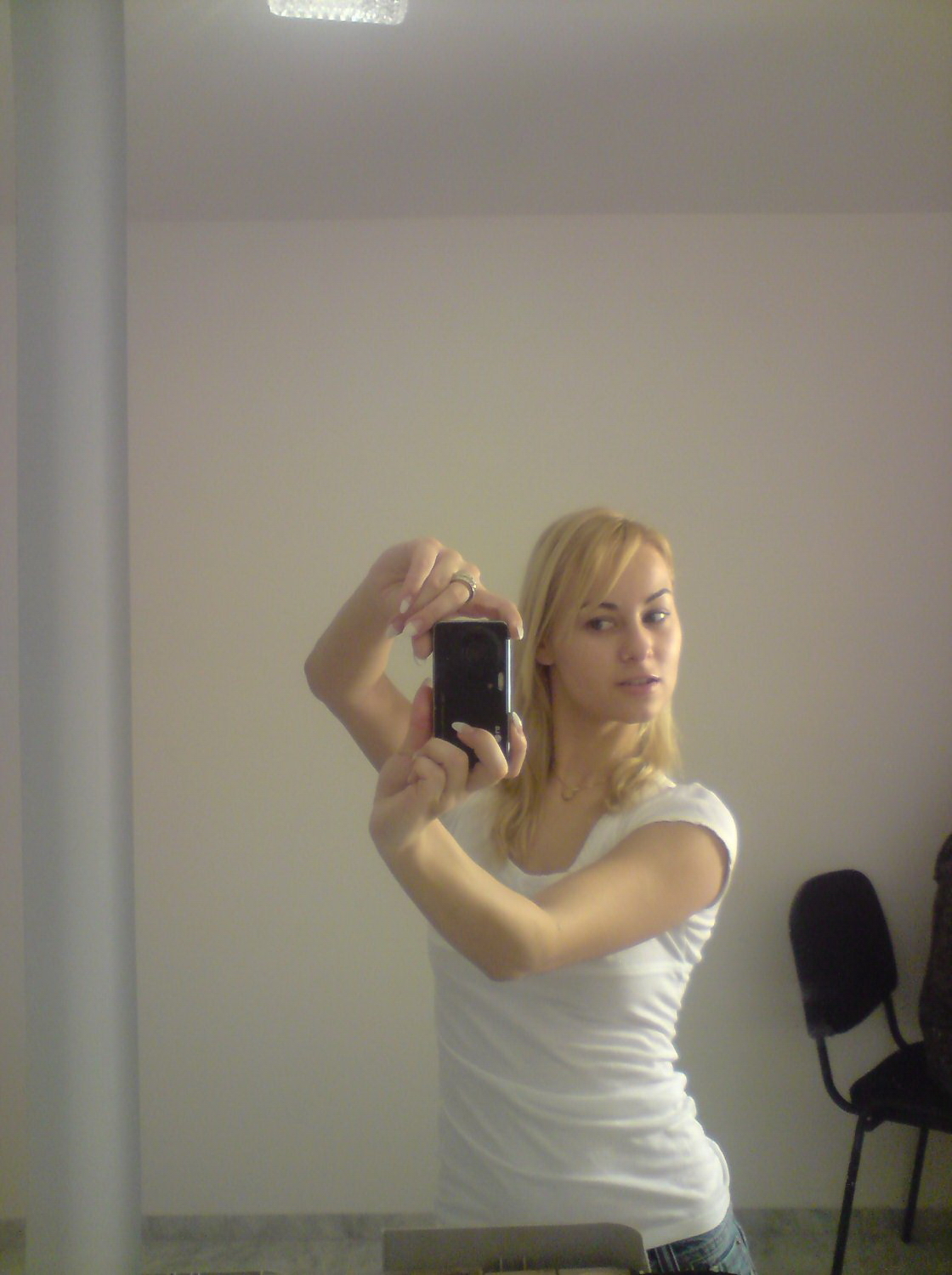 Smiling Selfie Blonde Beauty