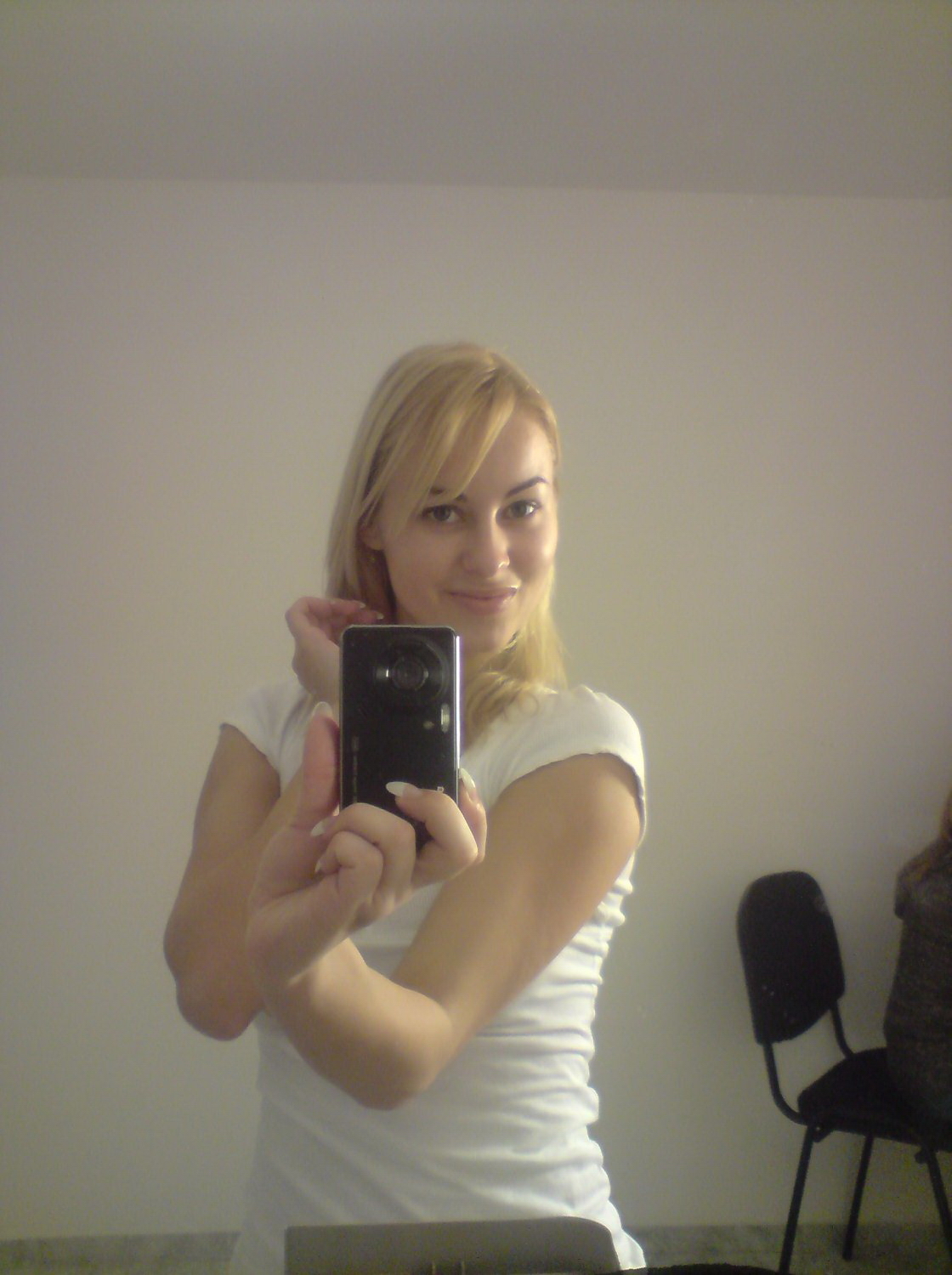 Smiling Selfie Blonde Beauty