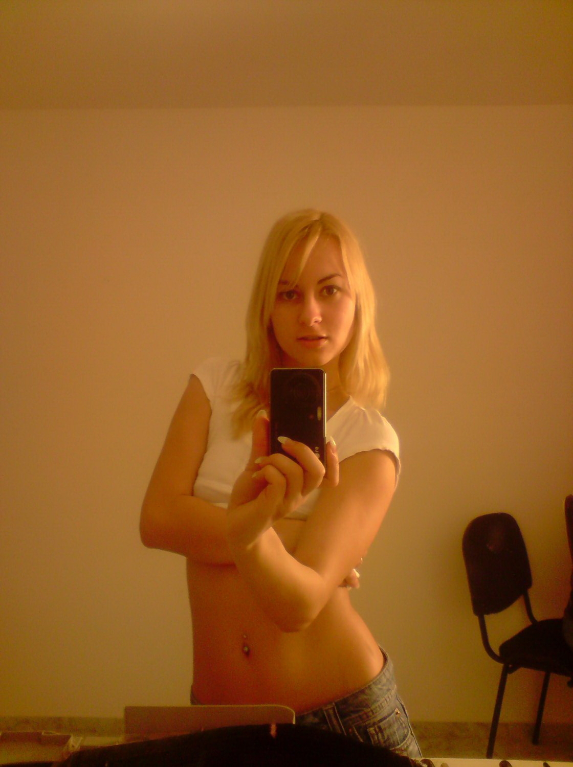 Smiling Selfie Blonde Beauty