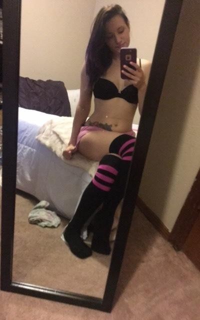 Nice Girl In Front Of Her Mirror