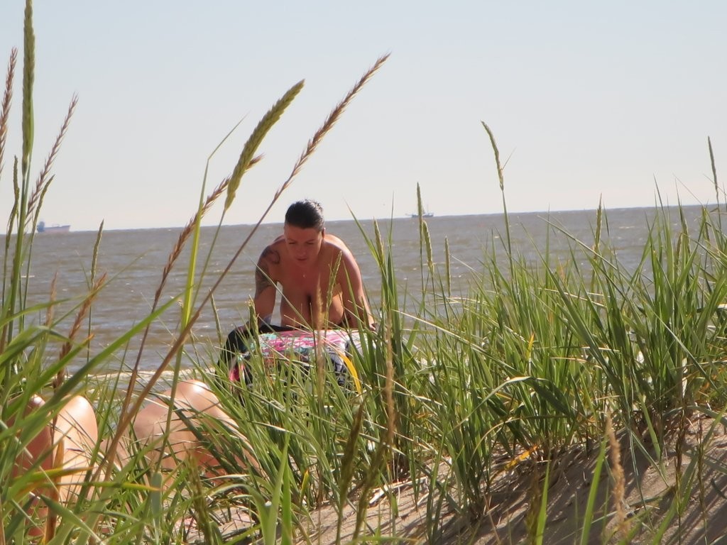 Mature Tattoo Milf on Beach