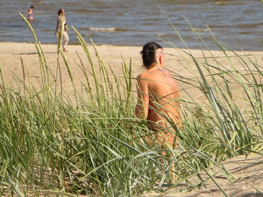 Mature Tattoo Milf on Beach