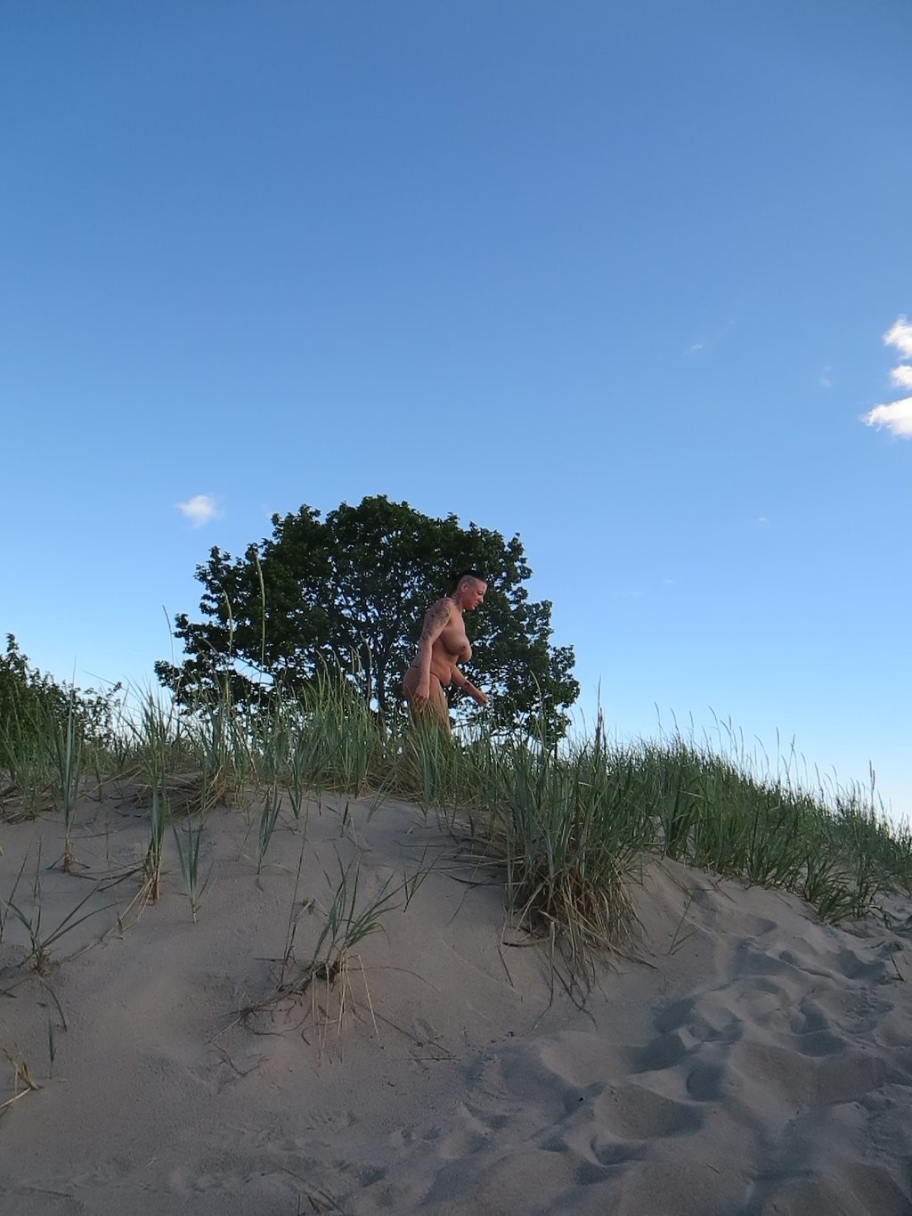 Mature Tattoo Milf on Beach