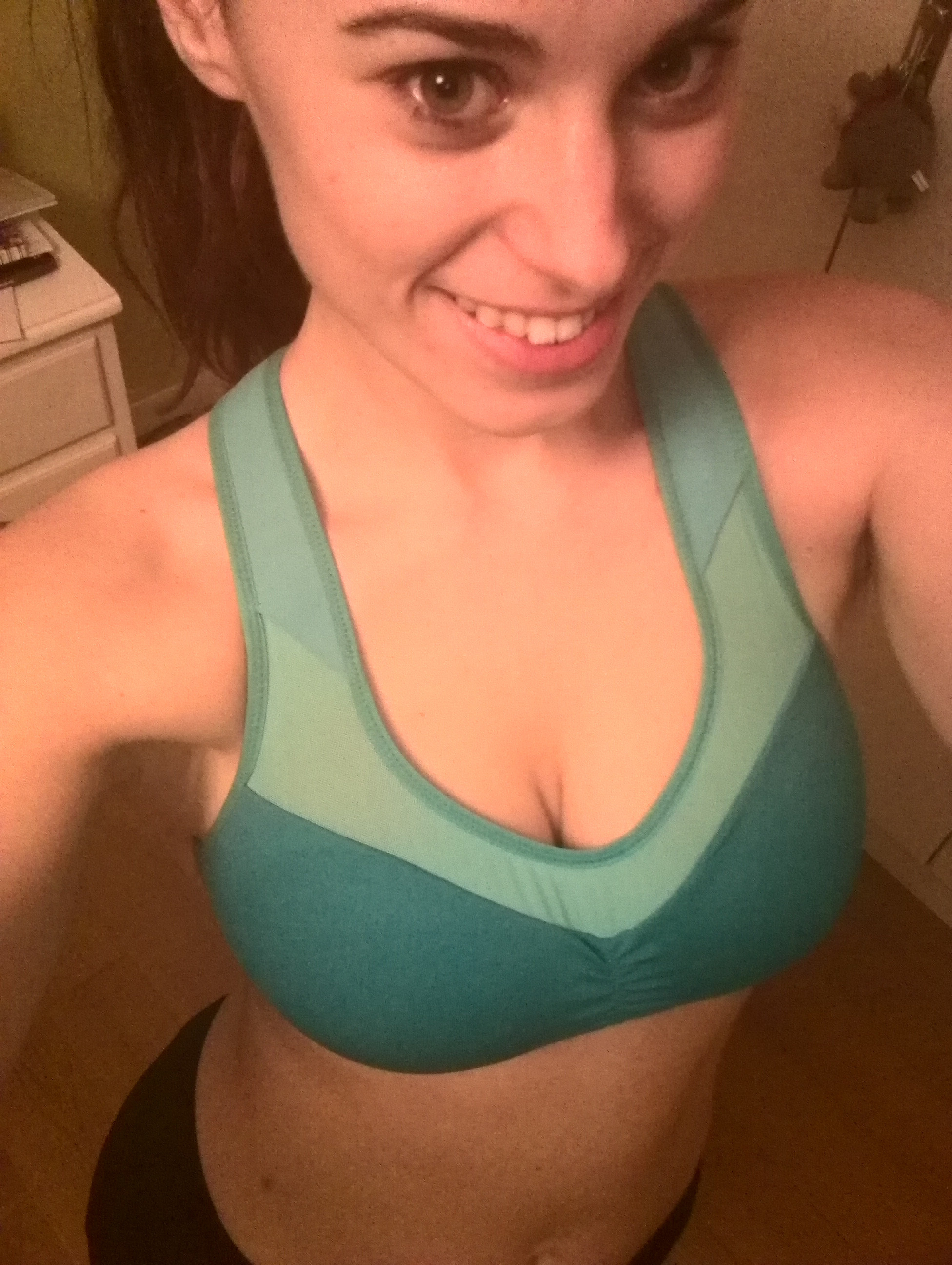 Very Pretty and Busty Brunette Cutie