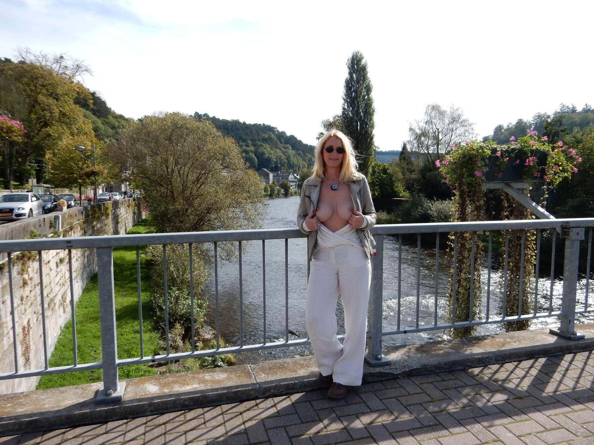 Exhibitionist Blonde Sexy Mature Wow