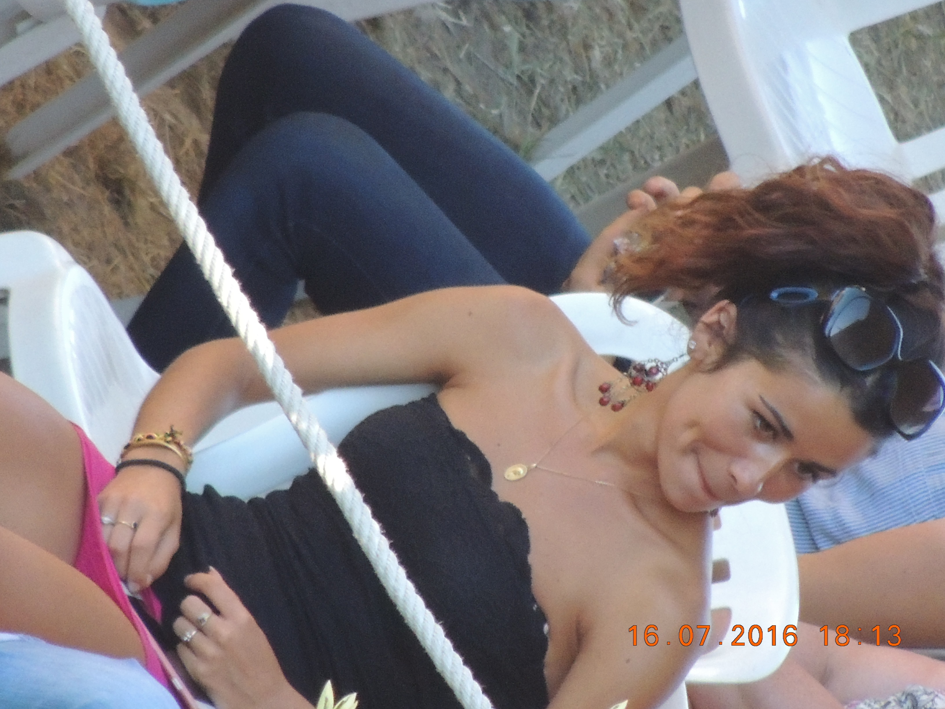 Brunette Oops Panty Peek