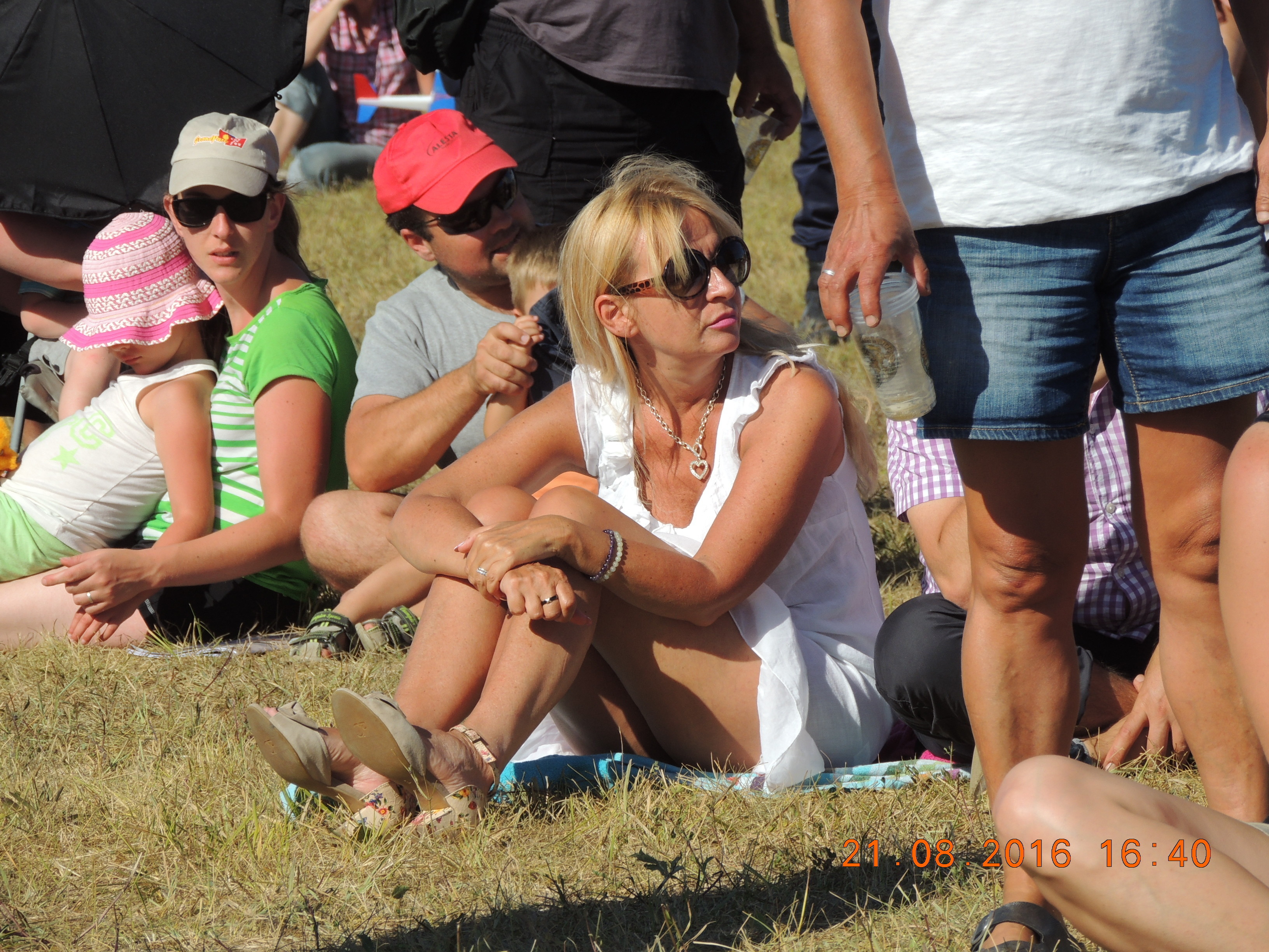 Mature Blonde Oops Panty Peek