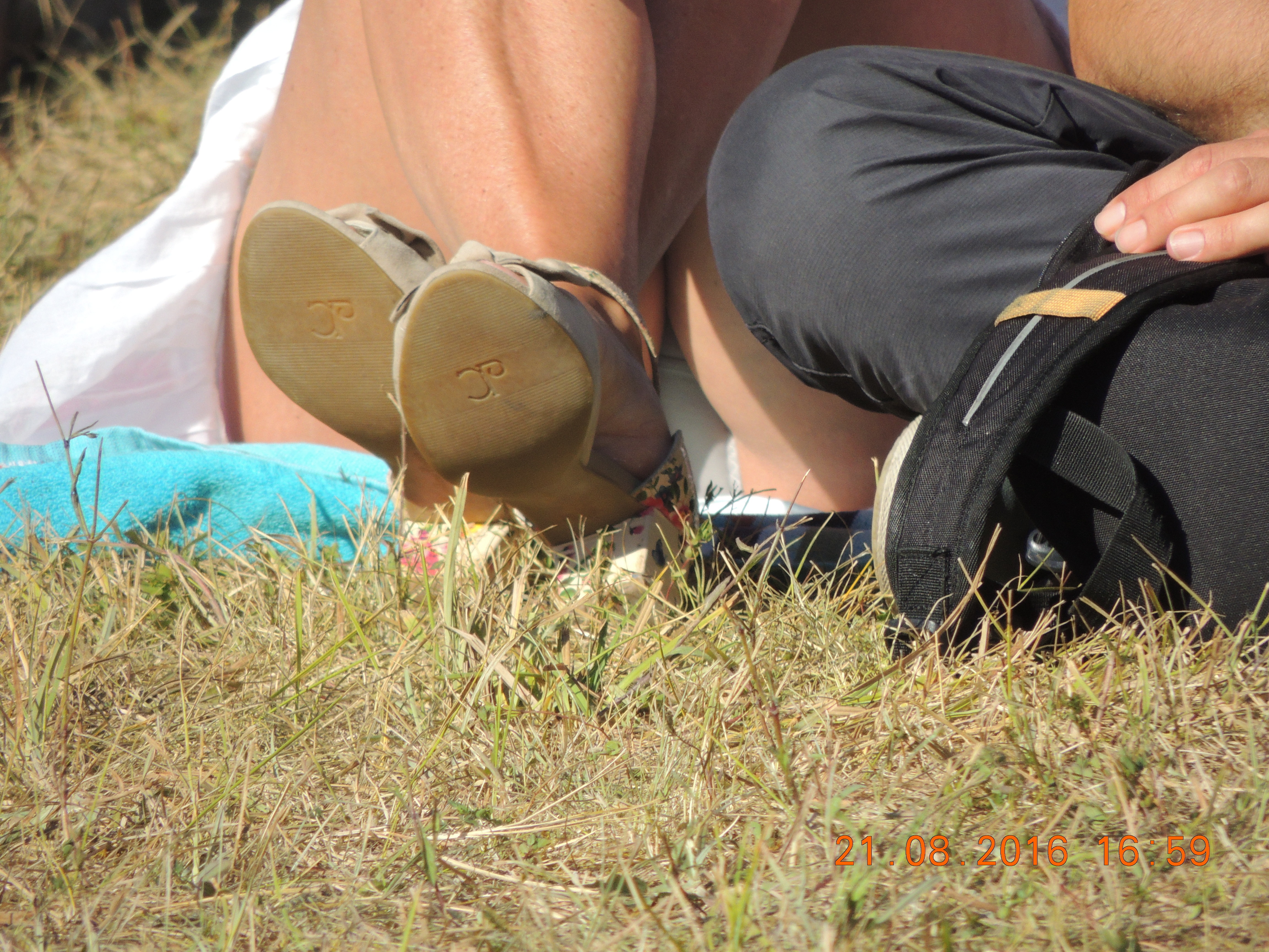 Mature Blonde Oops Panty Peek