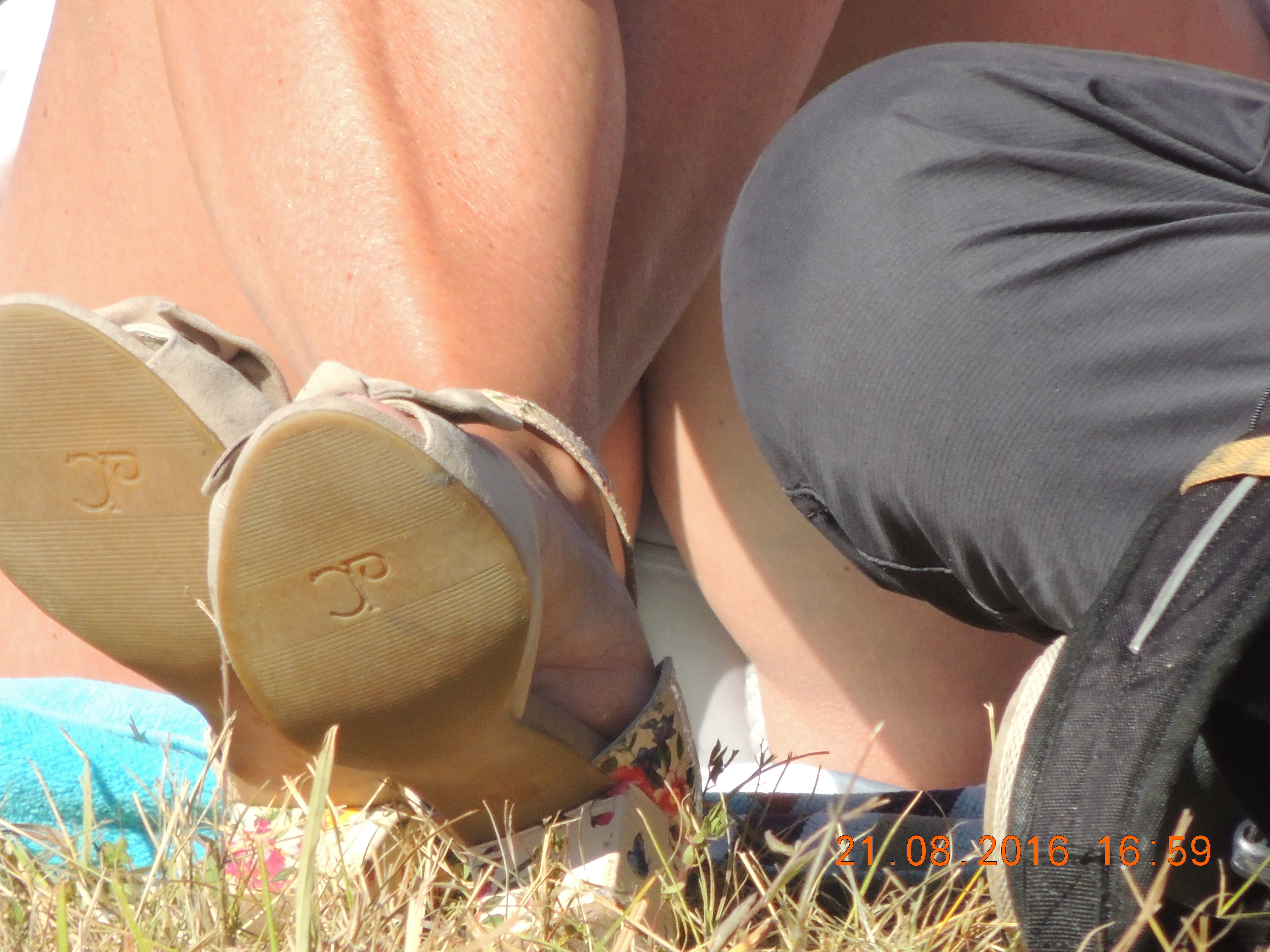 Mature Blonde Oops Panty Peek