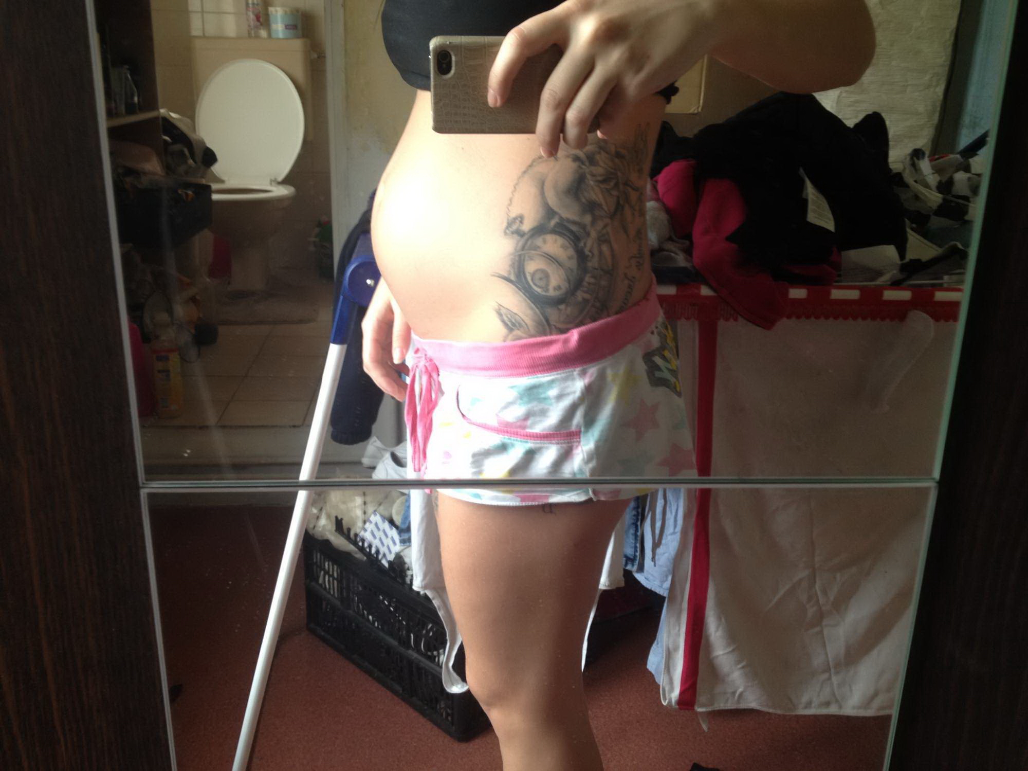 Preggo Selfie Czech Brunette Babe
