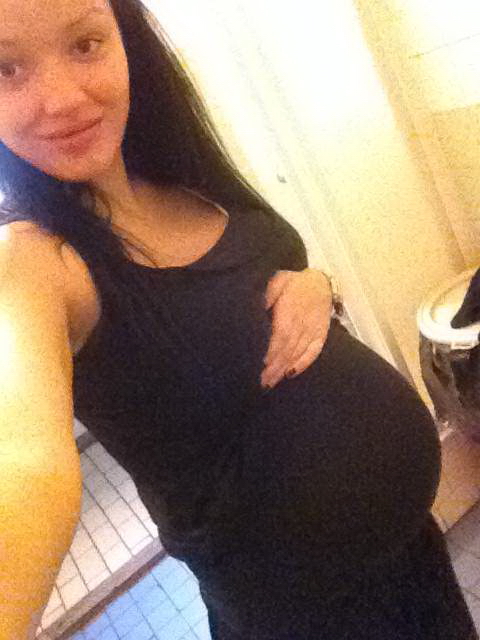 Preggo Selfie Czech Brunette Babe