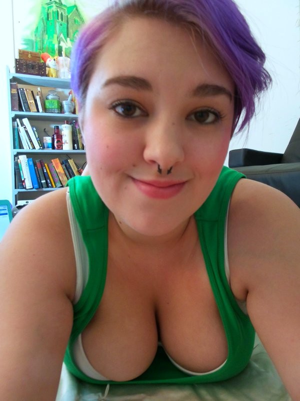 Natural Redhead Busty Hairy Selfies