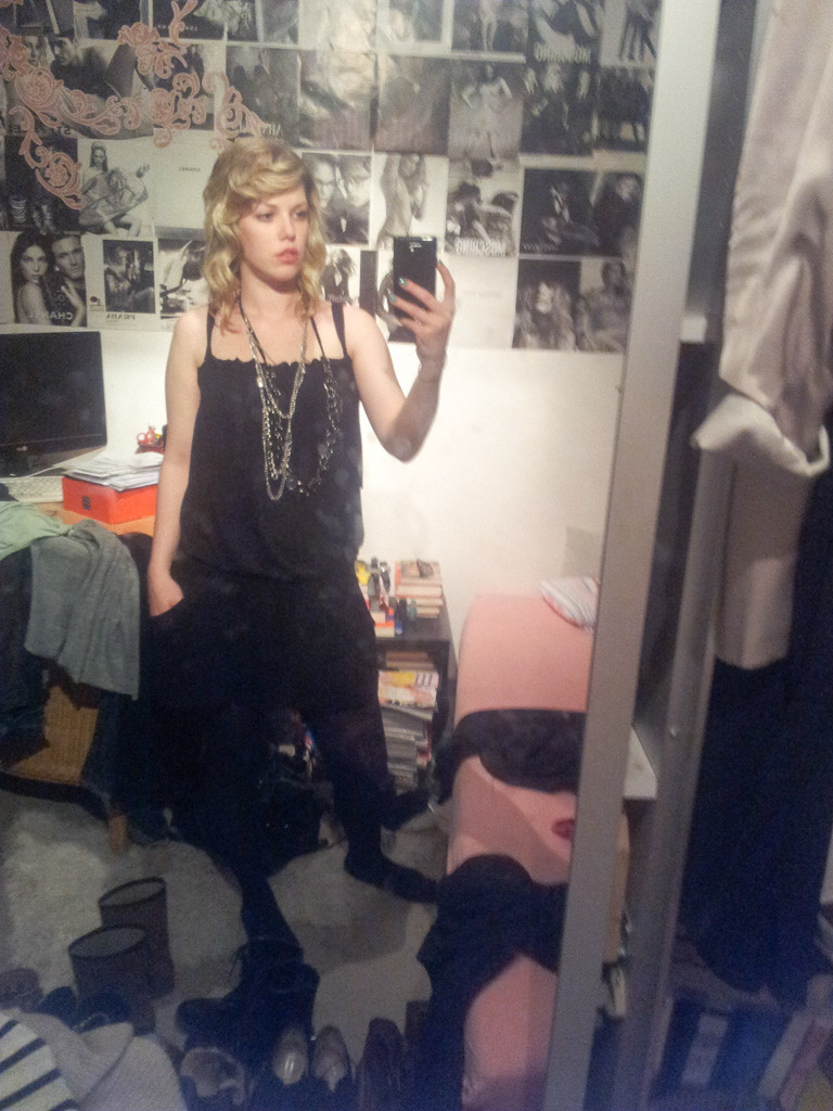 Cute Blonde Bra and Panties Selfie Shots