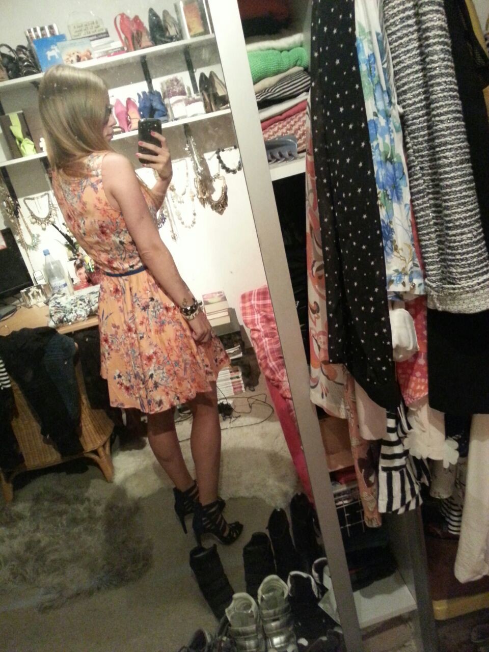 Cute Blonde Bra and Panties Selfie Shots