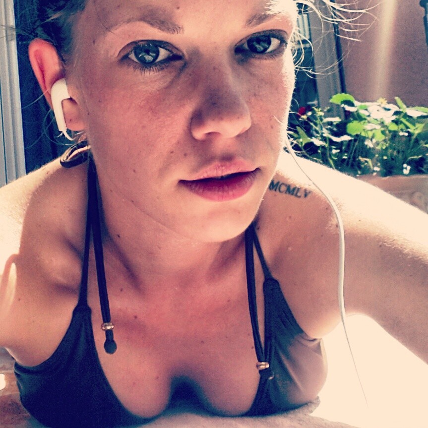 Cute Blonde Bra and Panties Selfie Shots